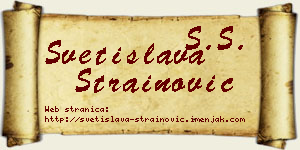 Svetislava Strainović vizit kartica
